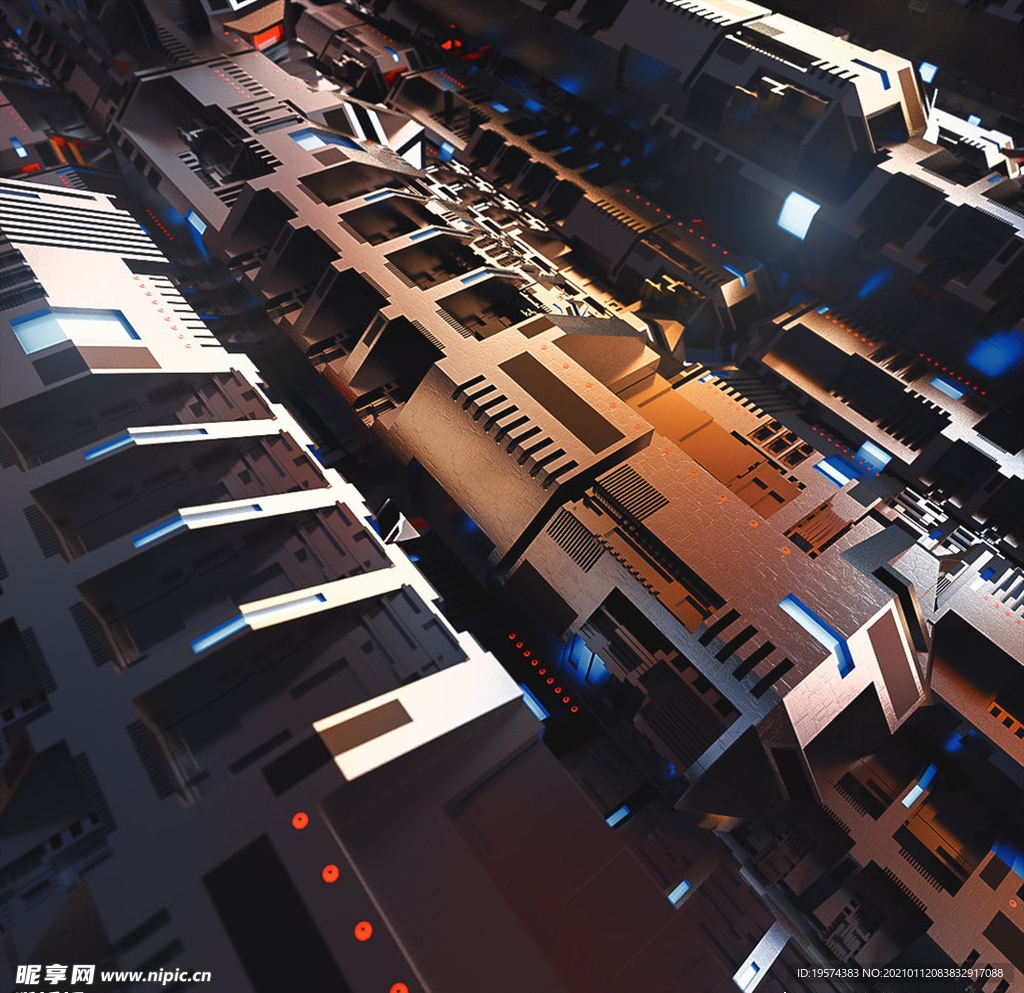 C4D模型设备零件仪器结构表面