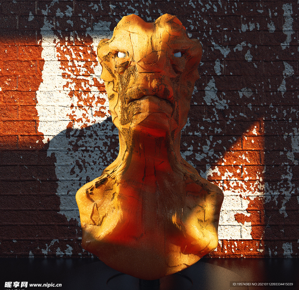 C4D模型外星生物的脸怪兽