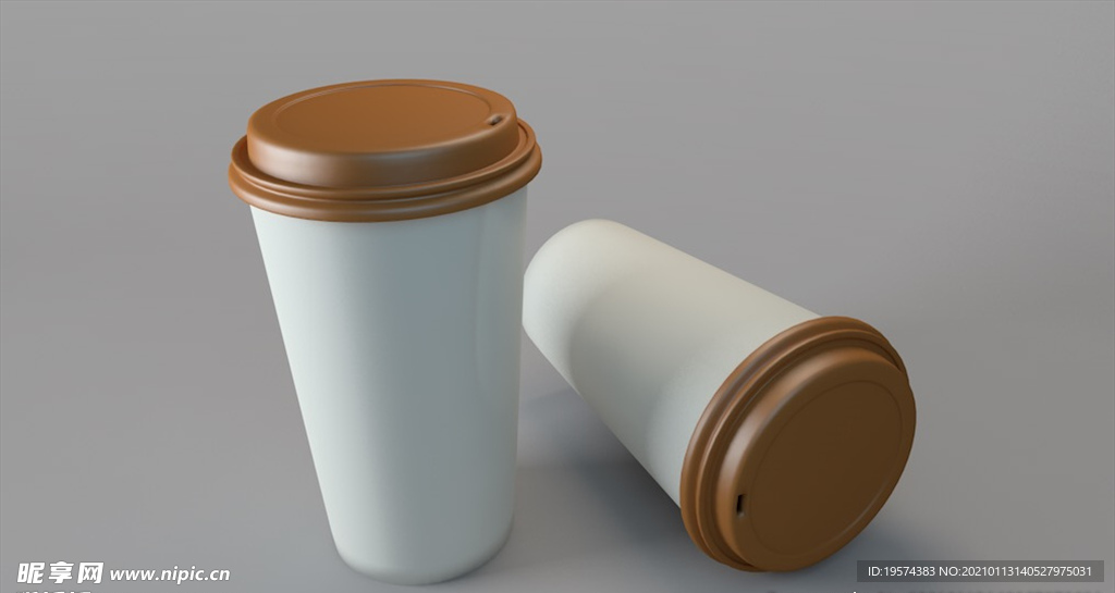 C4D模型咖啡奶茶外带杯子