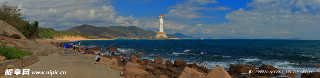 三亚南山观世音雕像全景图