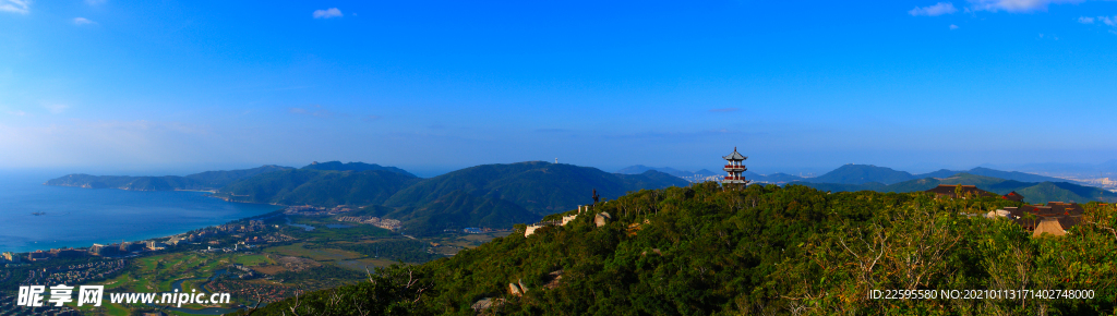 三亚亚龙湾全景图