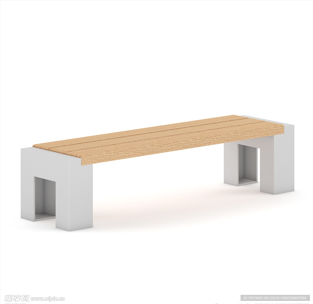 C4D模型公园长椅