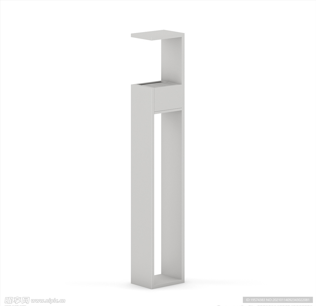 C4D模型站立式烟灰缸