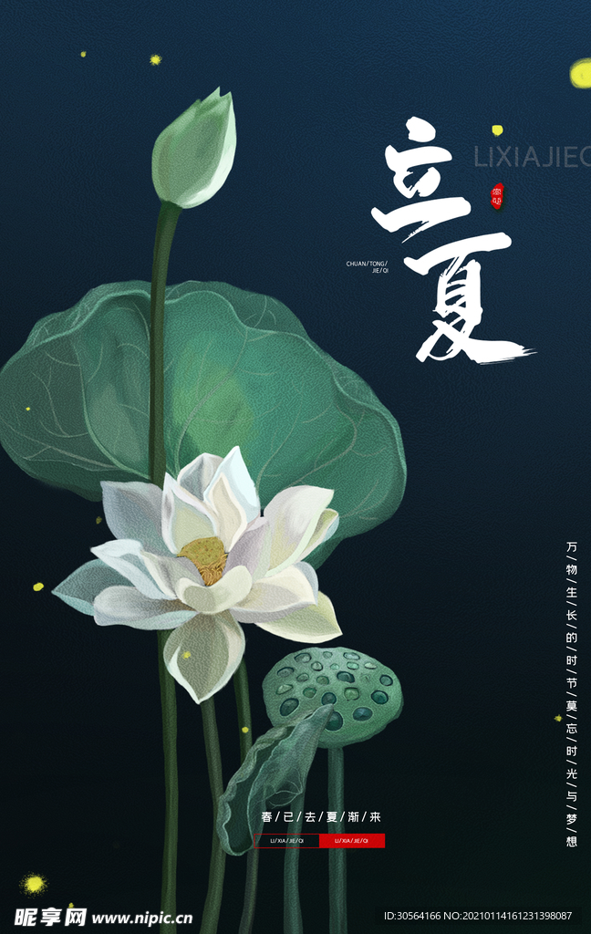 立夏节气传统活动宣传海报素材