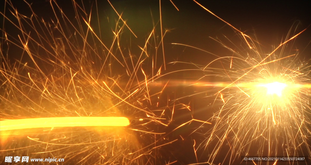 火花烟火素材  烟花火花四溅