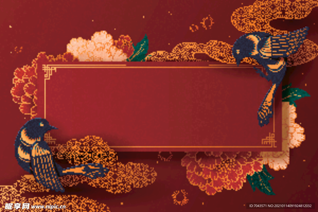 牛年新年喜庆红色富贵背景