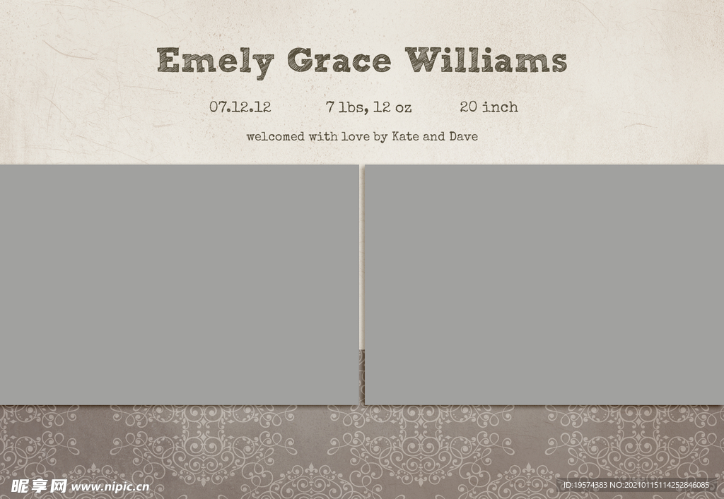 出生卡片相册宝宝家庭相册婴儿6