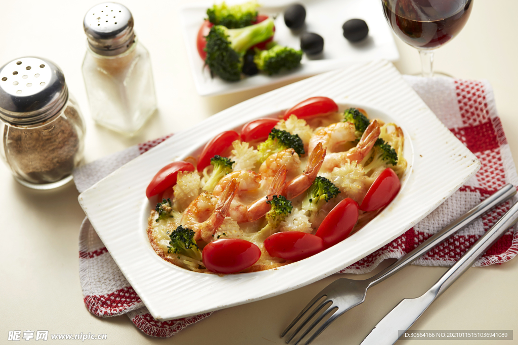 芝士大虾美食食材背景素材