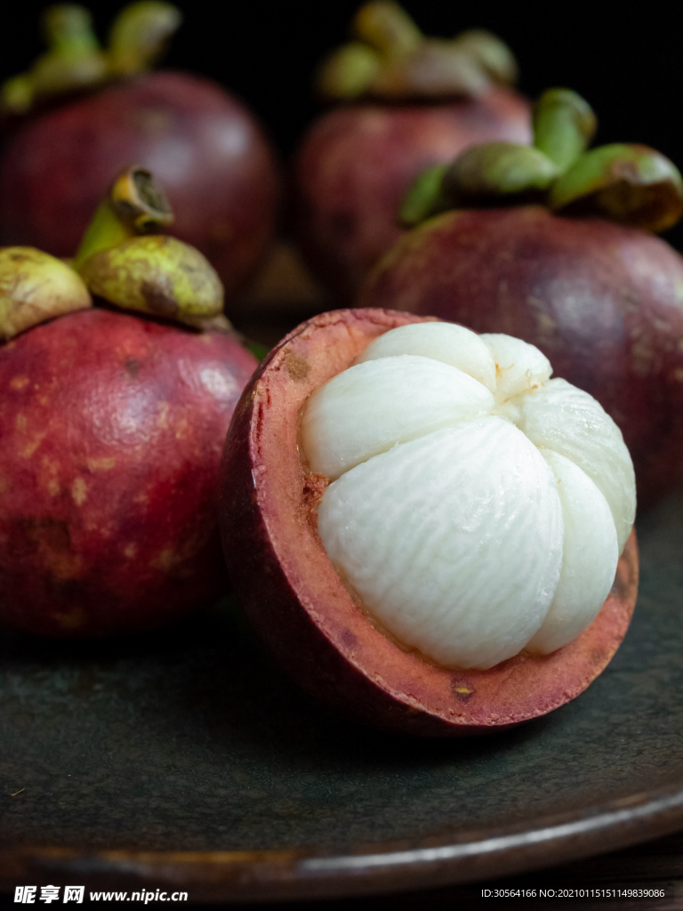 山竹水果果肉背景素材