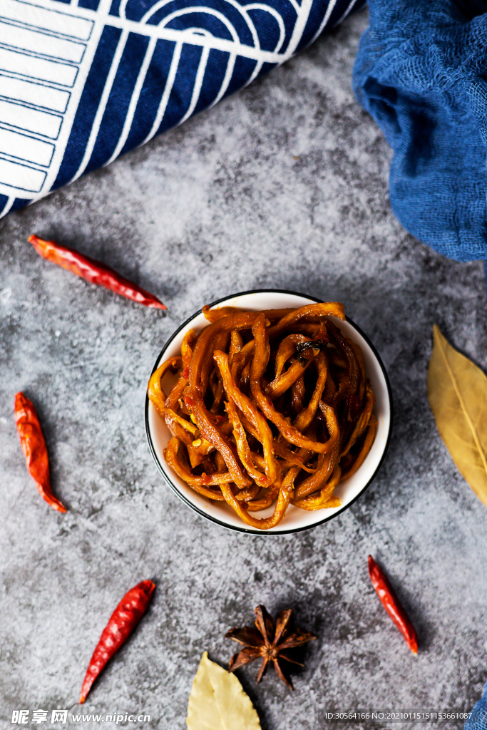 萝卜条凉菜美食食材背景素材