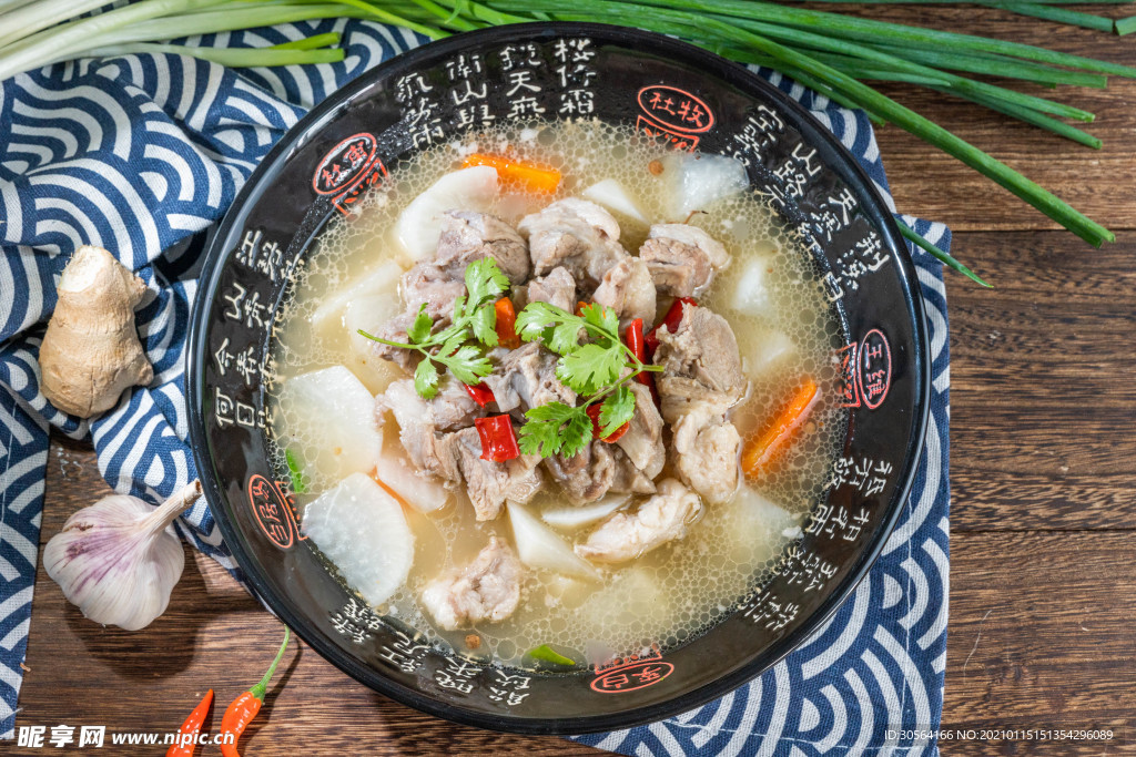 羊杂汤美食食材背景素材