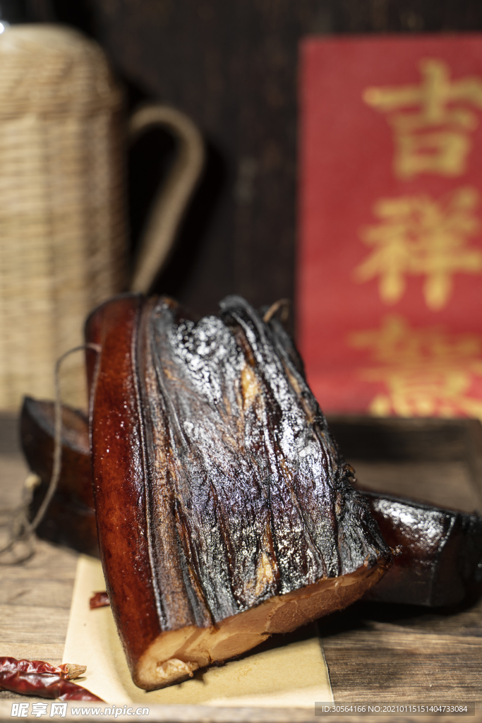 湘西腊肉美食食材背景素材