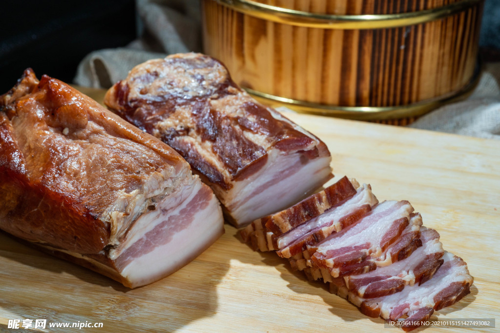 腊肉美食食材背景素材