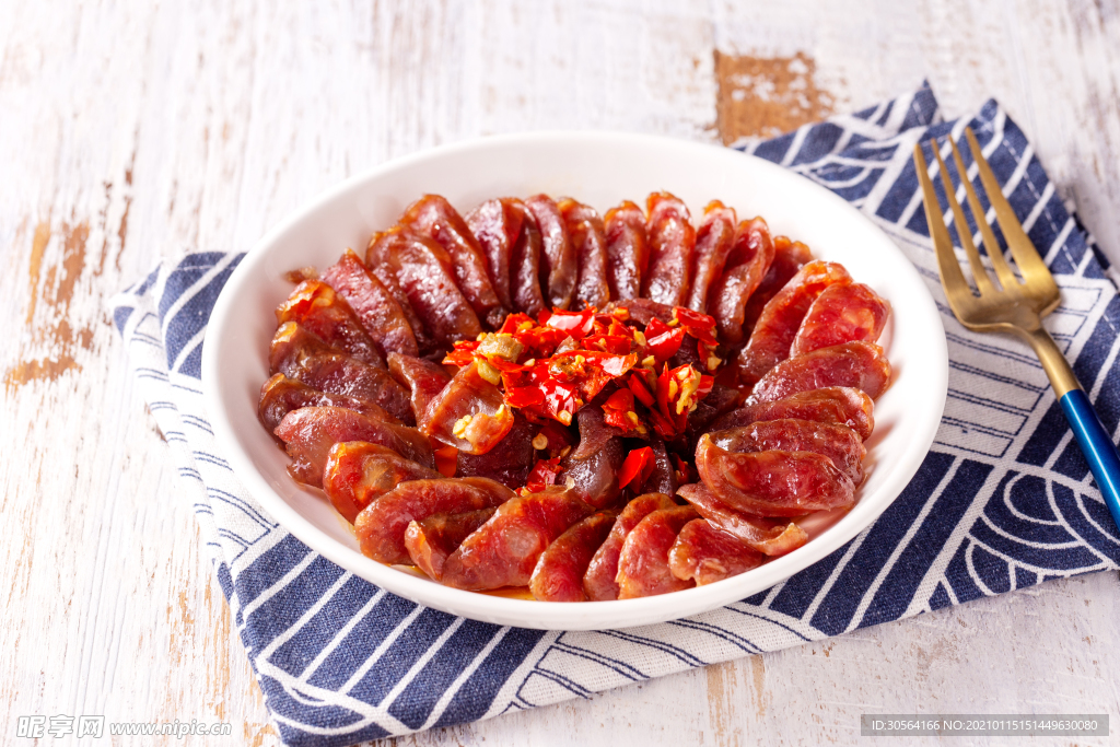 香肠腊肉美食食材背景素材