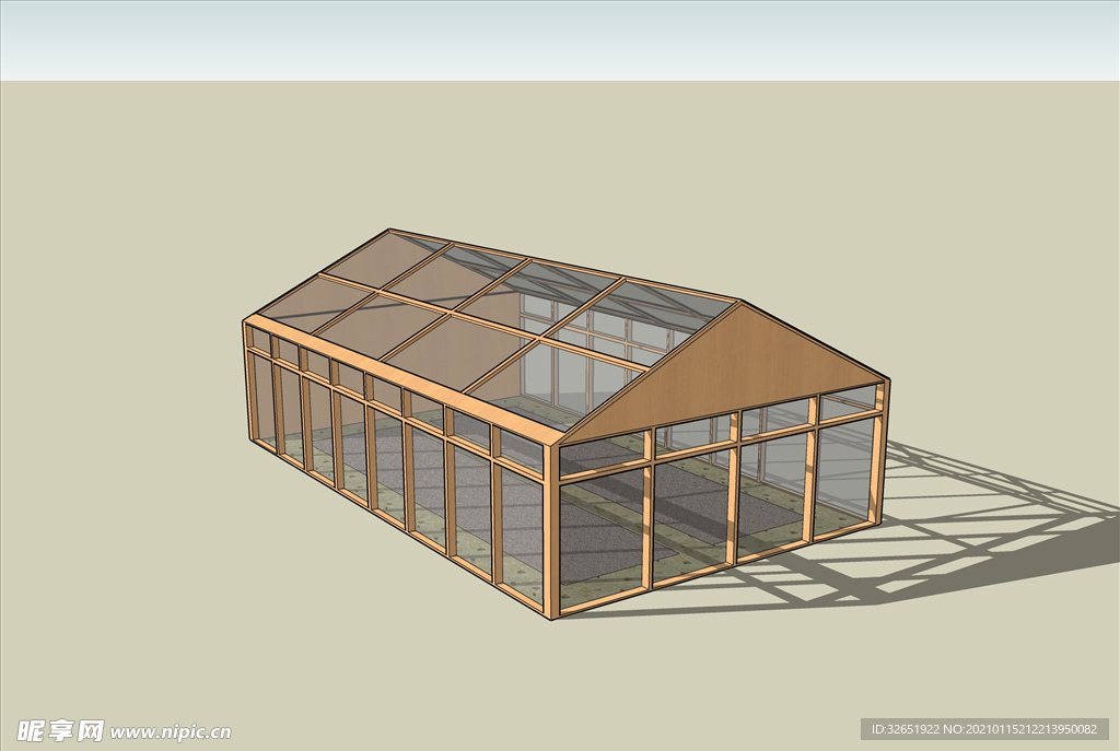 建筑 阳光房 温室 SU模型