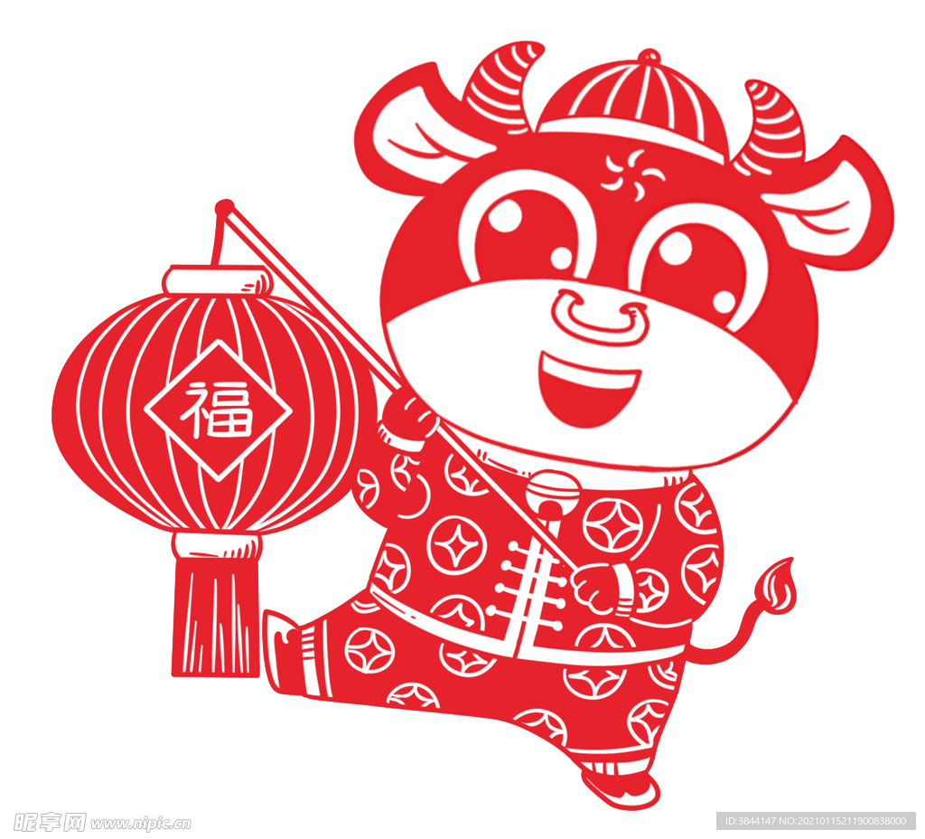 牛年剪纸 (1)