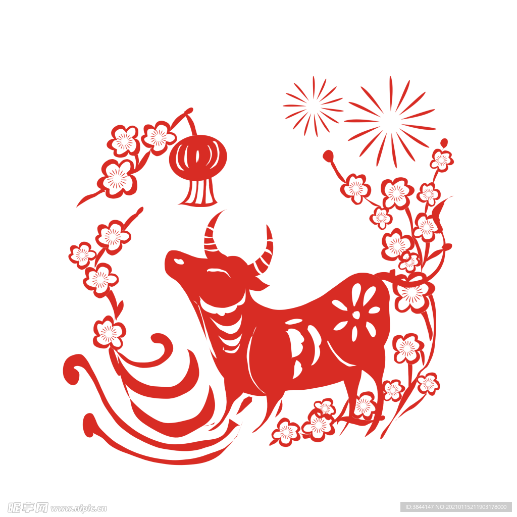 牛年剪纸 (12)