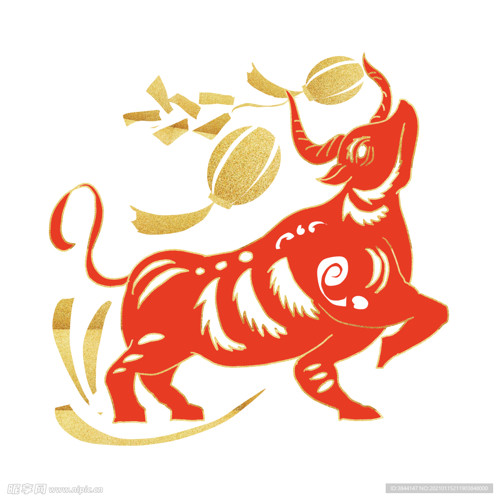 牛年剪纸 (14)