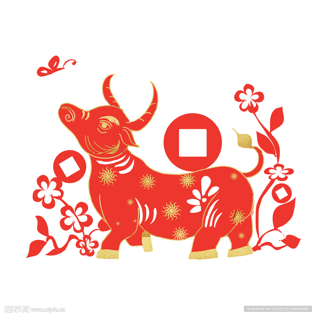 牛年剪纸 (15)