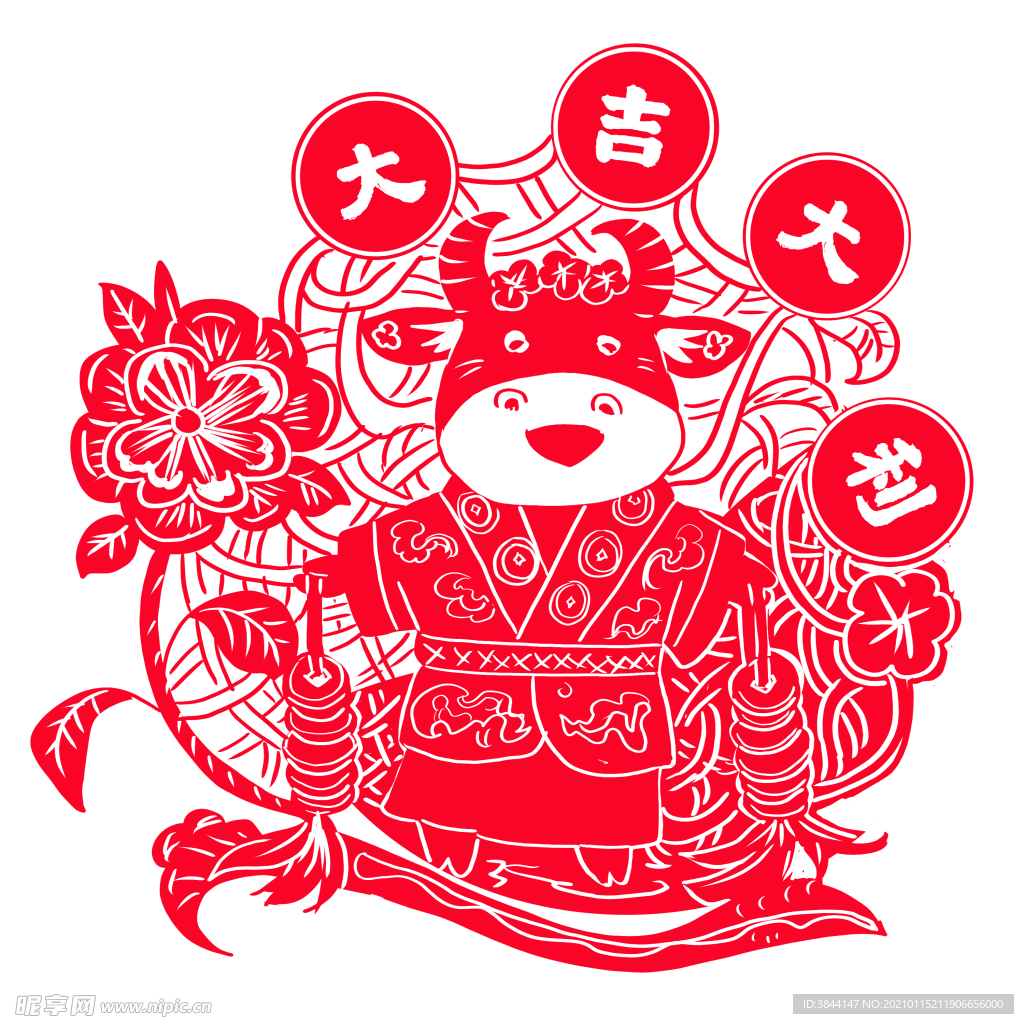牛年剪纸 (21)