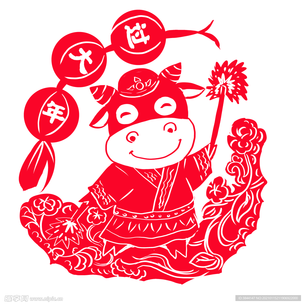 牛年剪纸 (22)