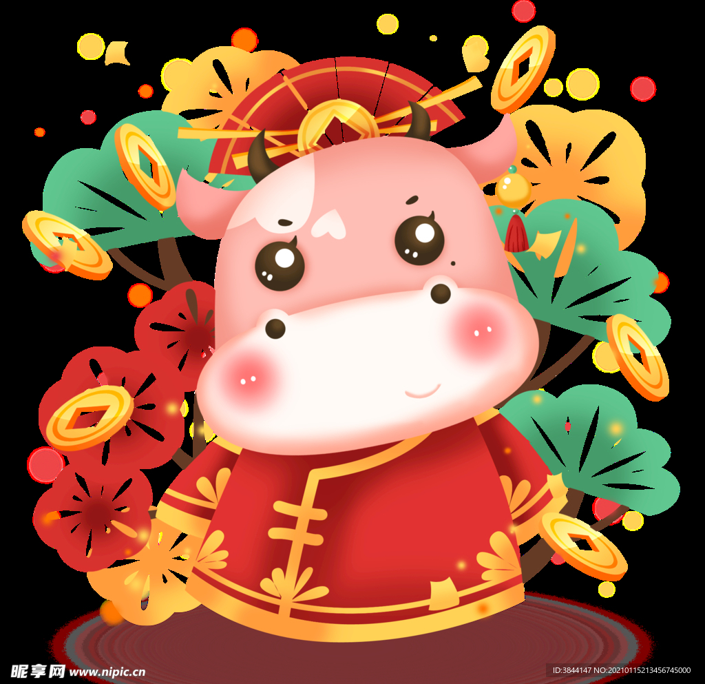 卡通牛分层图 (1)