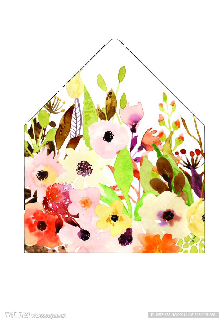 水彩婚礼邀请函集手绘花朵