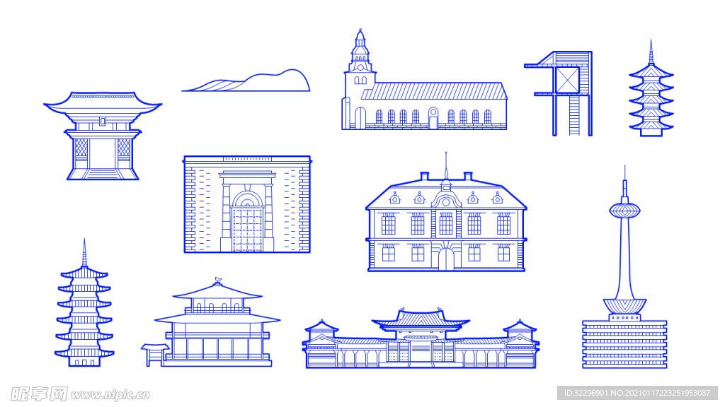 城市  地标 建筑素材