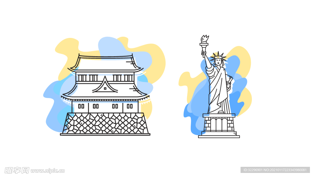 城市地标建筑素材