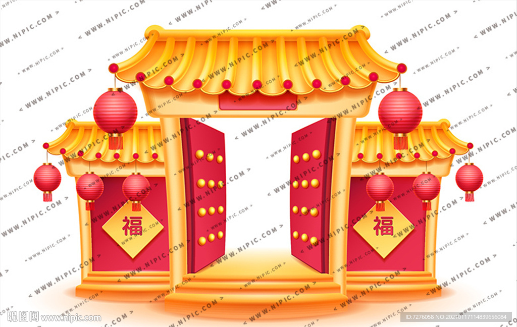 矢量中式春联窗花