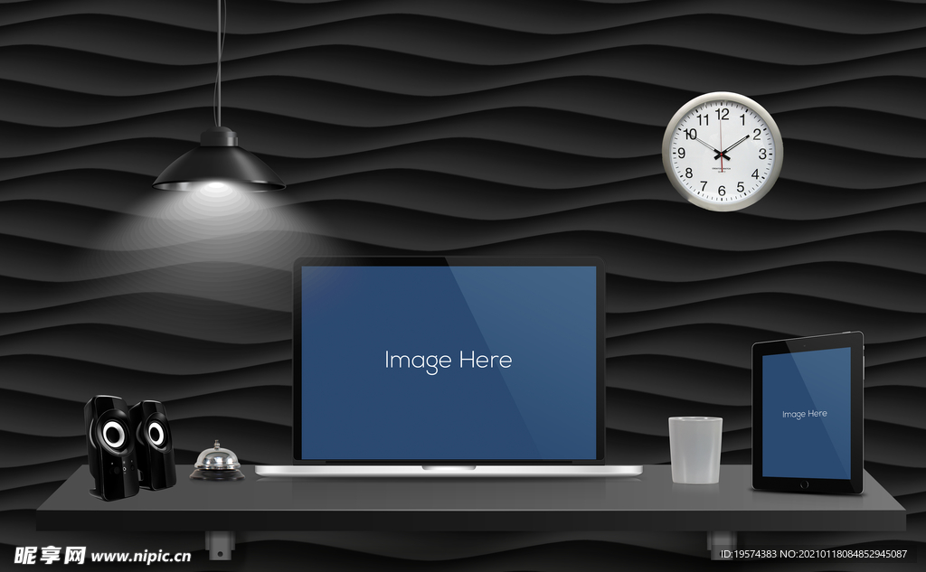 实用的笔记本电脑样机桌面