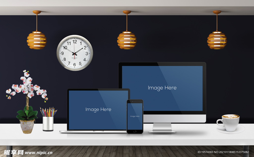 实用的笔记本电脑样机桌面