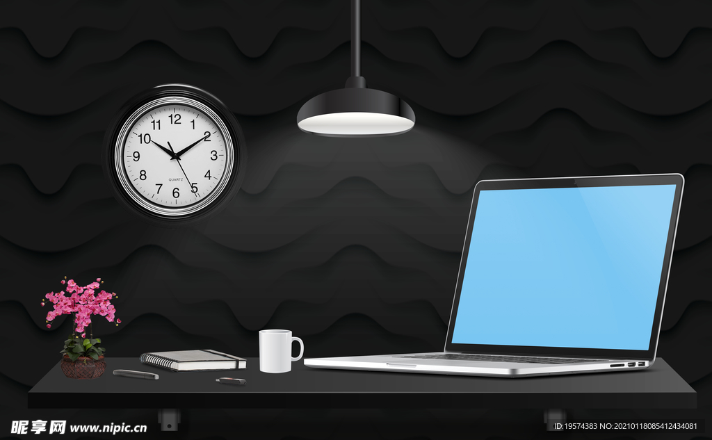 实用的笔记本电脑样机桌面