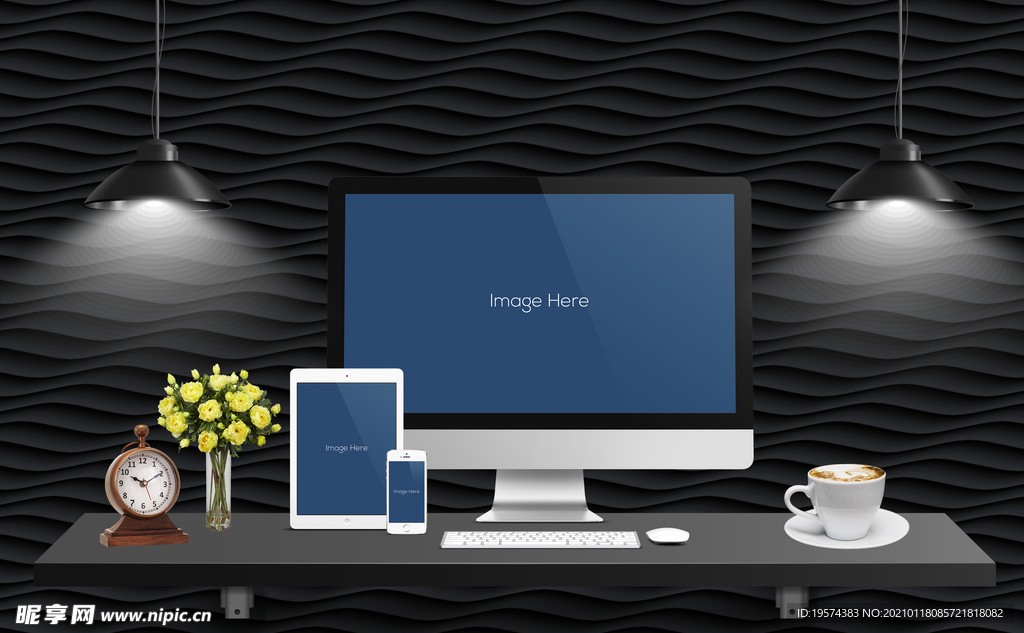 实用的笔记本电脑样机桌面