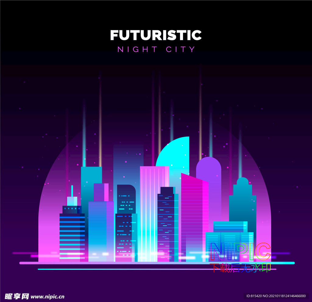 未来城市夜景