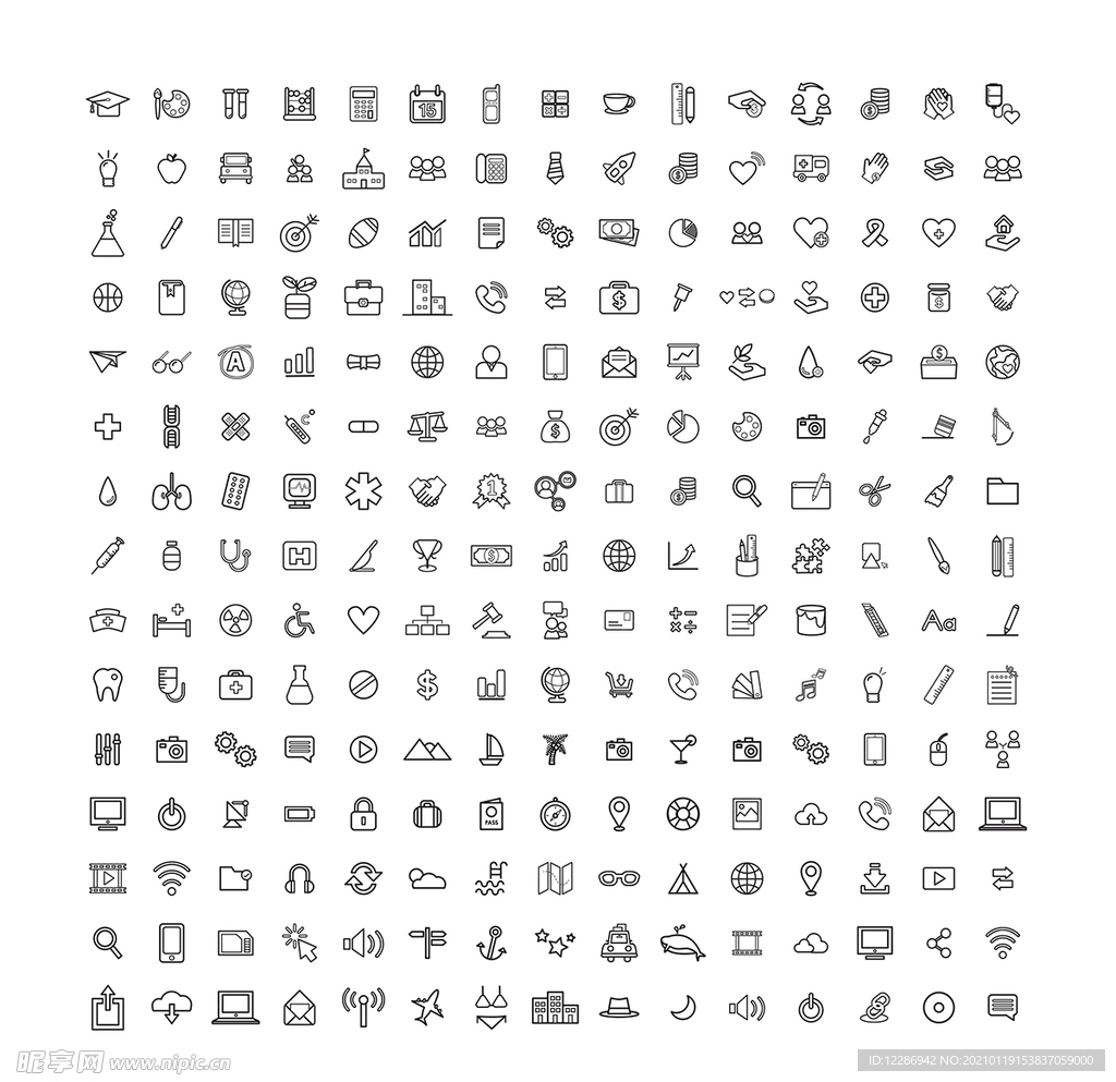 225个金融UI图标