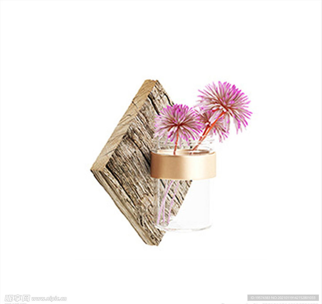 C4D模型悬挂式花瓶挂壁