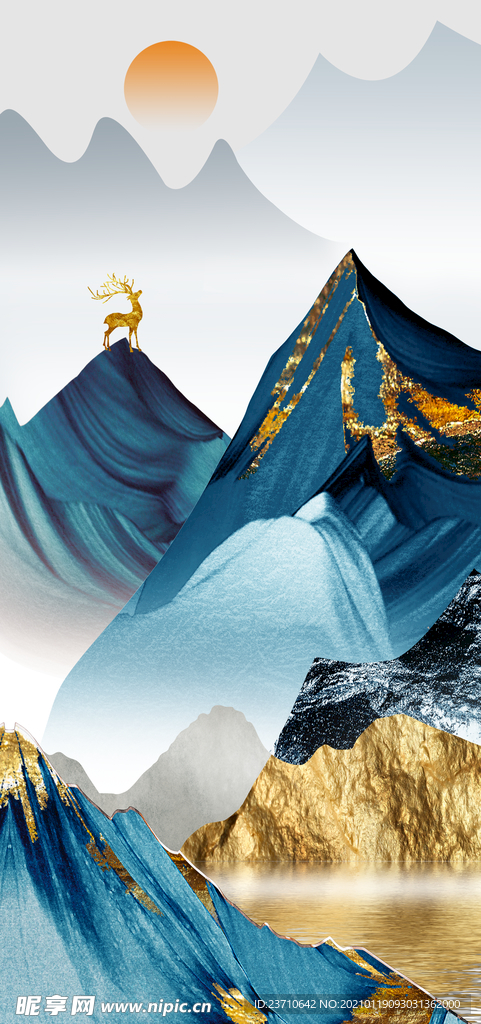 轻奢山水装饰画