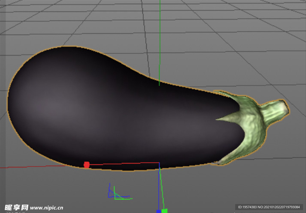 C4D模型茄子