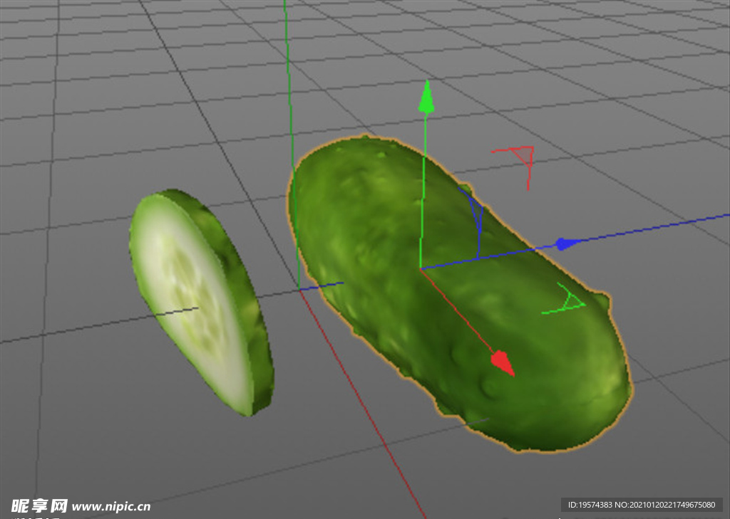 C4D模型苦瓜