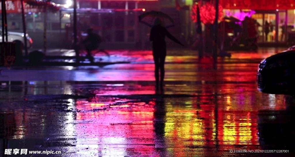 城市夜景灯红酒绿