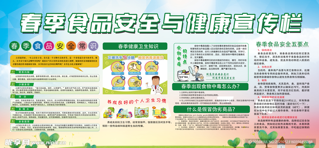 春季食品安全公益活动海报素材
