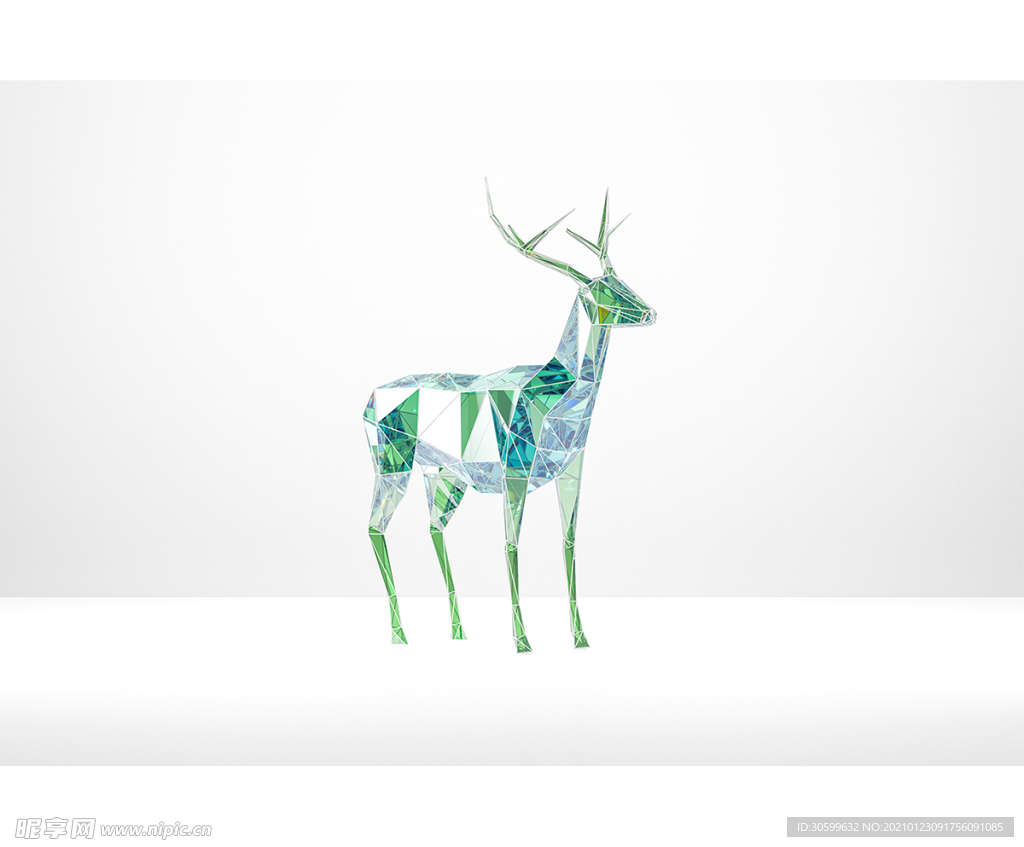 金属质感鹿元素