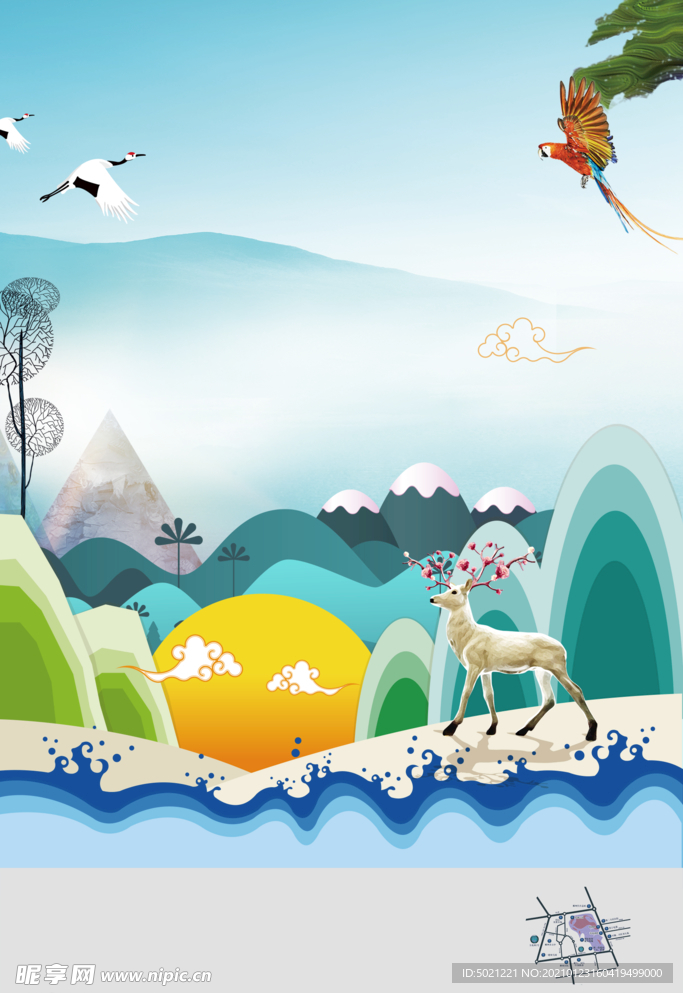 地产广告背景素材