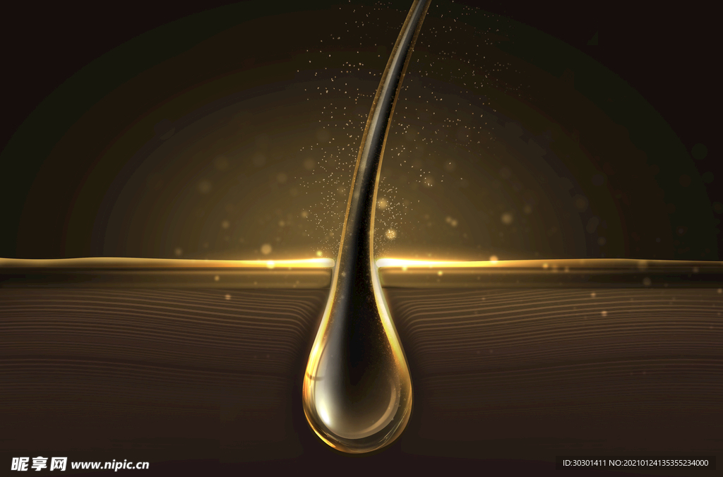 头发发质精华保养海报背景