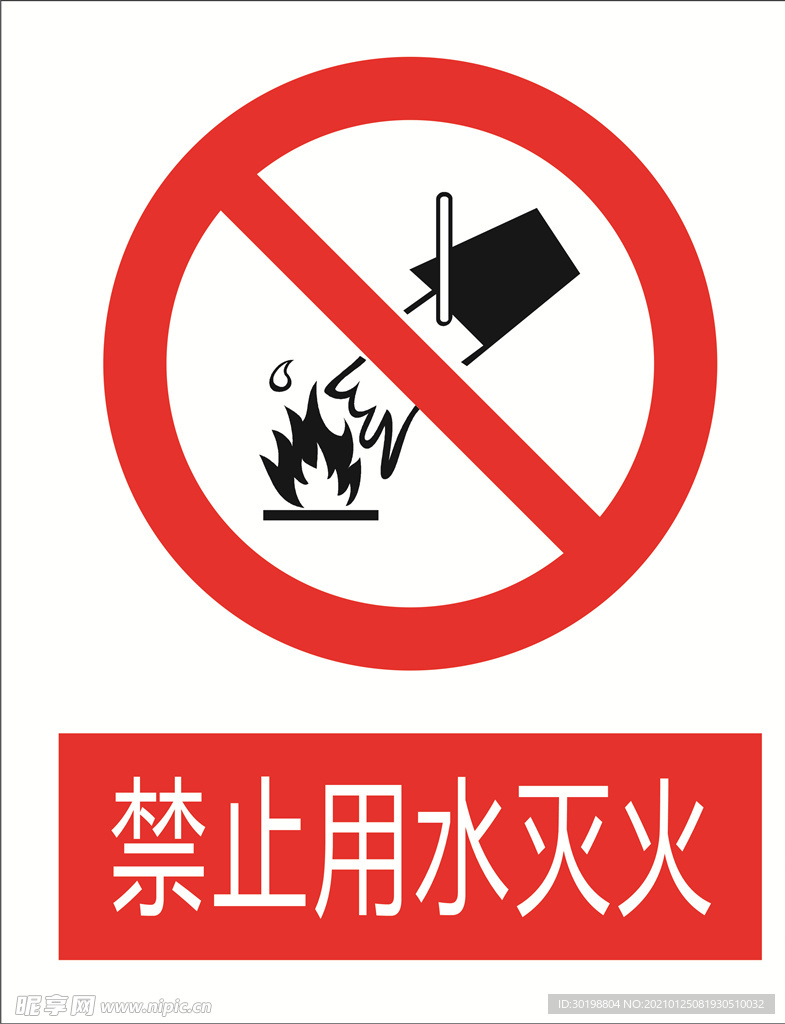 禁止用水灭图标