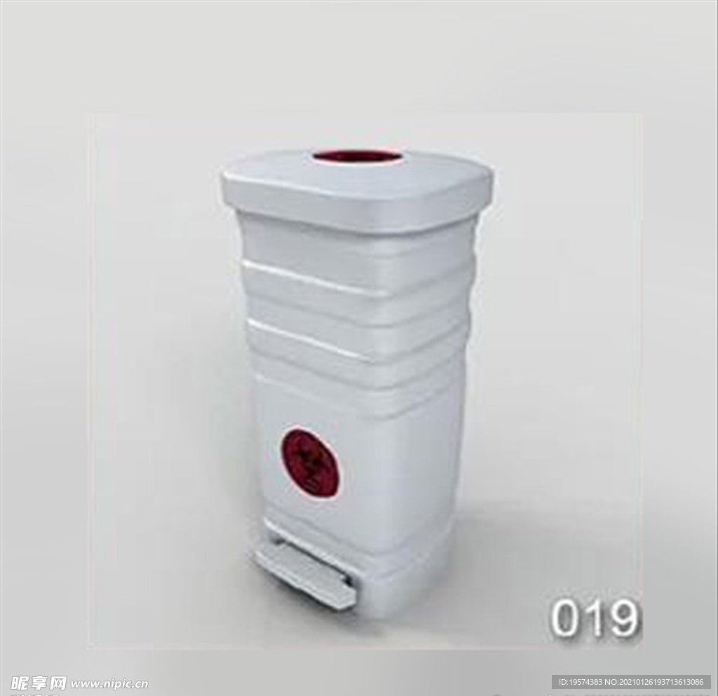 C4D模型 生物危害垃圾桶