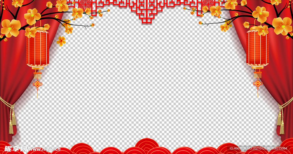 春节祝福视频  拜年视频边框