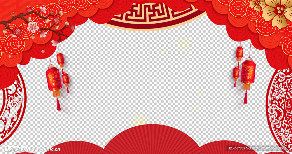 春节祝福视频  拜年视频边框
