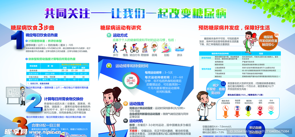 糖尿病预防知识公益活动海报素材